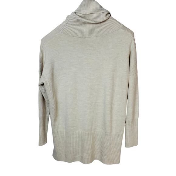 French Connection Oatmeal Cowl Neck Tunic Oversized Sweater NWT Size M - Picture 3 of 9